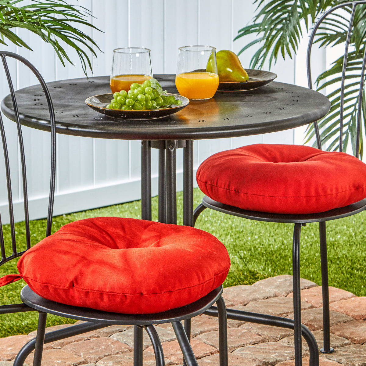 15" Round Outdoor Bistro Cushion SET OF 2 Cushions Direct