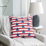 18" Americana Stripe Throw Pillow