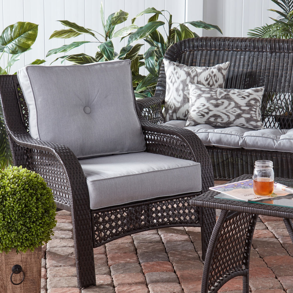 Sunbrella Button Back Deep Seat Cushion Set Cushions Direct