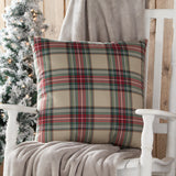 18" Holiday Plaid Throw Pillow