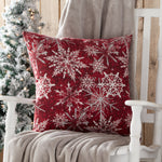 18" Holiday Snowflake Throw Pillows