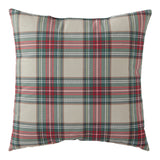 18" Holiday Plaid Throw Pillow