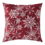 18" Holiday Snowflake Throw Pillows