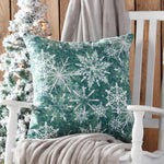 18" Holiday Snowflake Throw Pillows