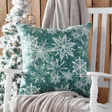 18" Holiday Snowflake Throw Pillows