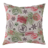 18" Holiday Stamp Throw Pillow