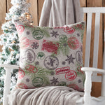 18" Holiday Stamp Throw Pillow