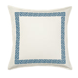 20" Greek Key Border Toss Pillow