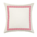 20" Greek Key Border Toss Pillow