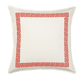 20" Greek Key Border Toss Pillow