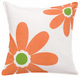 20" Square Toss Pillow - Daisy/Paisley Patterns