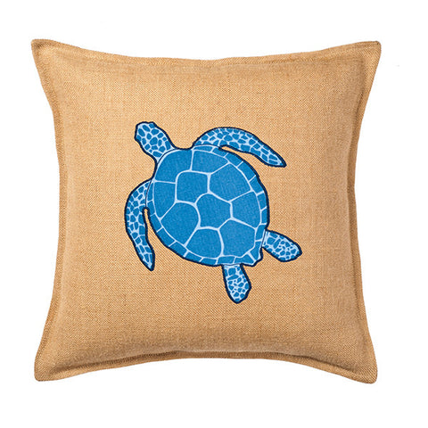 20" Square Burlap Toss Pillow