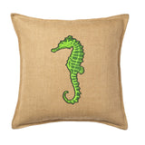 20" Square Burlap Toss Pillow