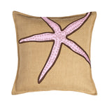 20" Square Burlap Toss Pillow