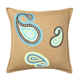 20" Square Burlap Toss Pillow