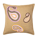 20" Square Burlap Toss Pillow