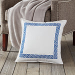 20" Greek Key Border Toss Pillow