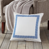 20" Greek Key Border Toss Pillow