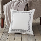 20" Greek Key Border Toss Pillow