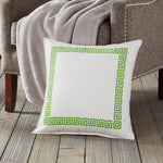 20" Greek Key Border Toss Pillow