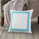 20" Greek Key Border Toss Pillow
