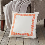 20" Greek Key Border Toss Pillow