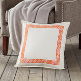 20" Greek Key Border Toss Pillow