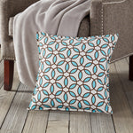 20" Square Rings Pattern Toss Pillow