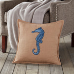 20" Square Burlap Toss Pillow