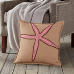 20" Square Burlap Toss Pillow